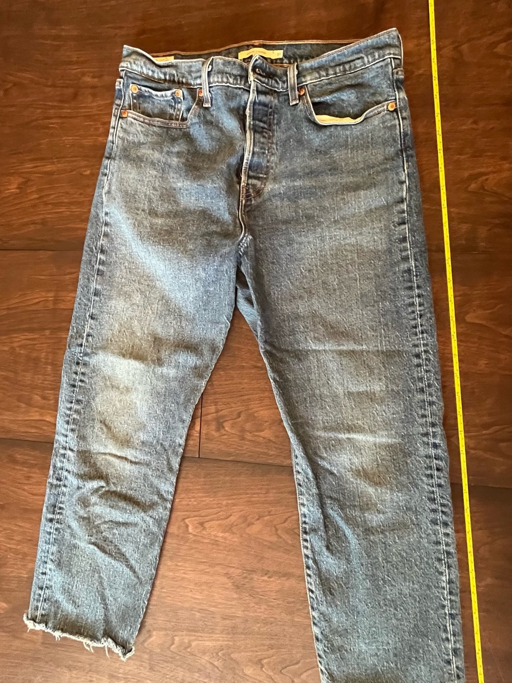 Levi's Women's Ankle Cropped Jeans - Washed Blue Denim